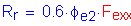 Formula: R subscript r = 0 point 6 times phi subscript e2 times F subscript exx