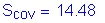 Formula: S subscript cov = 14 point 48