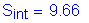 Formula: S subscript int = 9 point 66