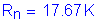 Formula: R subscript n = 17 point 67 K