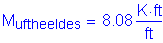 Formula: M subscript uftheeldes = 8 point 08 Kips foot per foot