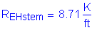 Formula: R subscript EHstem = 8 point 71 Kips per foot