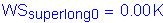 Formula: WS subscript superlong0 = 0 point 00 K