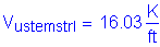 Formula: V subscript ustemstrI = 16 point 03 Kips per foot