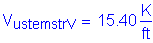 Formula: V subscript ustemstrV = 15 point 40 Kips per foot