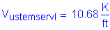 Formula: V subscript ustemservI = 10 point 68 Kips per foot