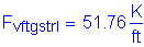 Formula: F subscript vftgstrI = 51 point 76 Kips per foot