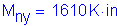 Formula: M subscript ny = 1610 K inches