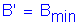 Formula: B prime = B subscript min