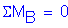 Formula: Sigma M subscript B = 0