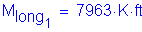 Formula: M subscript long subscript 1 = 7963 K feet