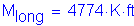 Formula: M subscript long = 4774 K feet