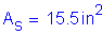 Formula: A subscript s = 15 point 5 inches squared