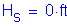 Formula: H subscript s = 0 feet