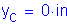 Formula: y subscript c = 0 inches