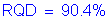 Formula: RQD = 90 point 4 %