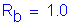 Formula: R subscript b = 1 point 0