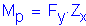 Formula: M subscript p = F subscript y times Z subscript x