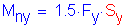 Formula: M subscript ny = 1 point 5 times F subscript y times S subscript y