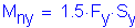 Formula: M subscript ny = 1 point 5 times F subscript y times S subscript y