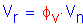 Formula: V subscript r = phi subscript v times V subscript n