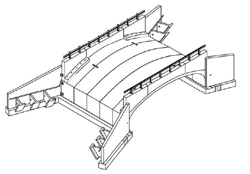The figure shows an isometric view of a complete Con/Span&reg; Bridge System.