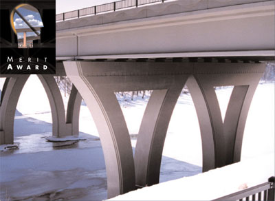 Category 3B: Major Highway Structures Under $10 Million Merit Award, image of project TH 371 over the Mississippi River, Brainerd, Minnesota