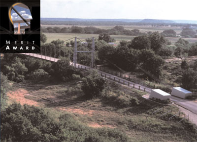 Category 5: Historic Preservation Merit Award, image of project Regency Suspension Bridge over Colorado River, San Saba/Mills County Line, Texas