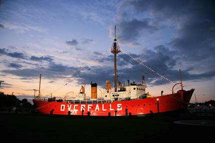 Photo of ship at dock.