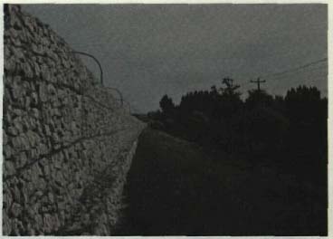 Note how color of wall changes with time of day