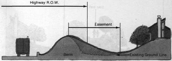 Use of Easement to Blend Berm into Natural Land Contours