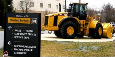 A new, efficiently designed wheel loader appears to be clean and well maintained. Regular service of equipment is an essential to quietest operation possible. Equipment suppliers may also be valuable source of training related to proper use of equipment.