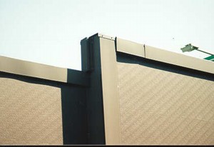 Photo of a composite noise barrier panel