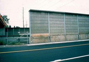 Photo illustrating issues with specific barrier types. This barrier has a wide cap that prevents natural cleaning by rainwater.