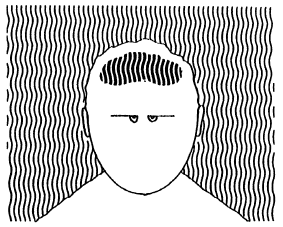 cartoon drawing of a man's face