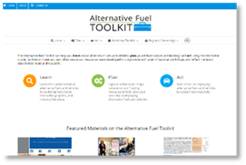 Screenshot of Alternative Fuel Toolkit Website
