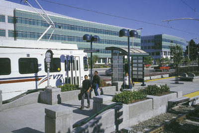 photo: VTA station on the Tasman Corridor line.