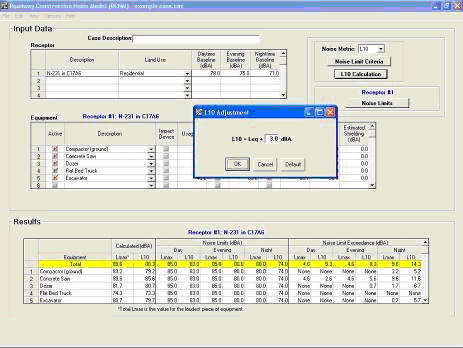 Figure 17. L10 Adjustment dialogue box