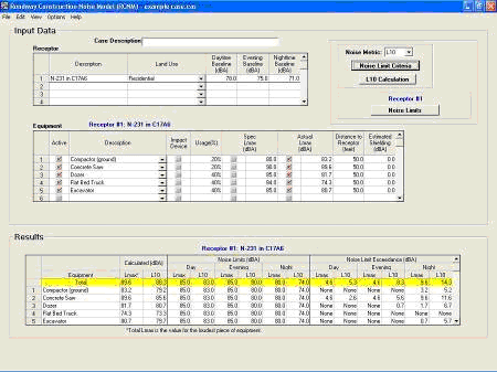 Figure 19. The RCNM main-page Results display