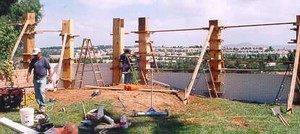 Photo of noise barrier installation