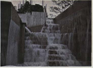 photo of a fountain water fall