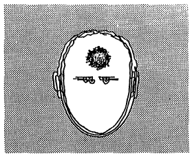 Cartoon drawing of a man's face