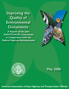 Title: Improving the Quality of Environmental Documents - Description: Cover page of the Improving the Quality of Environmental Documents report from May 2006.