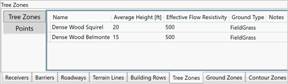 Title: Tree Height and EFR - Description: Screenshot of TNM 3.0 showing tree height and EFR, with fields for average height, EFR, and ground type.