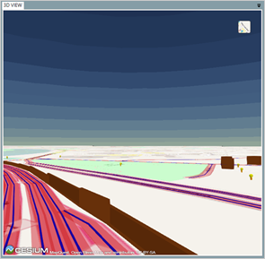 Title: 3D View of Perturbation - Description: Screenshot of TNM 3.0 a 3D view of a barrier perturbation example.