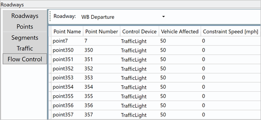 Title: Approach Leg Volume and Speeds (Main Road) - Description: Screenshot of TNM 3.0 showing auto and medium truck volume and speed fields for each segment of an approach leg.