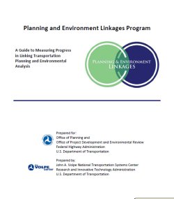 Planning and Environment Linkages Program report cover example.