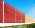 Noise barrier wall on a highway.