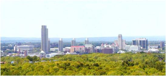 partial view of the NY Skyline
