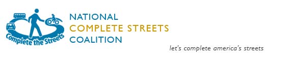 Logo: National Complete Streets Coalition. Let's complete America's streets.